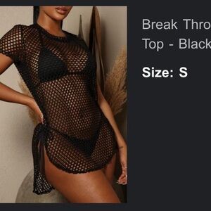 Black Mesh Women Coverup NWOT